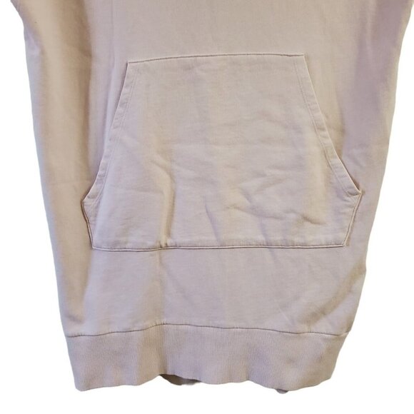 Zara Dress Small Pink Washed Plush Hooded Sleeveless Mini Pockets Bloggers Fave - Picture 3 of 10